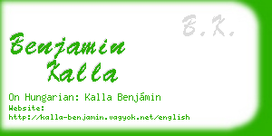 benjamin kalla business card